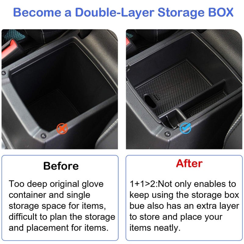 TTCR-II Center Console Organizer Tiguan 2018-2024, for VW Taos Console Organizer Tray 2022 2023 2024 2025 2026, Compatible with Volkswagen Tiguan Middle Storage Box Taos - Image 3