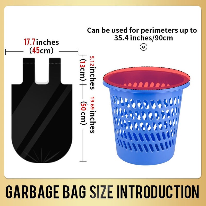SWIHELP Handle Trash Bags 4 Gallon 100 Counts Small Garbage Bags for Office,Kitchen,Bedroom Waste Bin, Rubbish,Trash Can Liner - Image 2