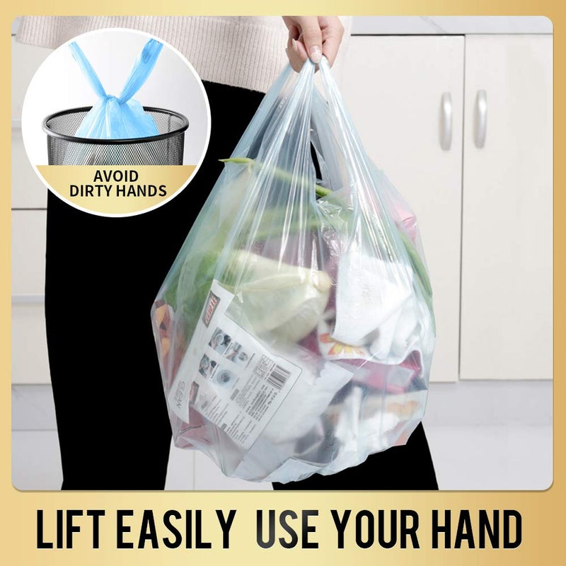 SWIHELP Handle Trash Bags 4 Gallon 100 Counts Small Garbage Bags for Office,Kitchen,Bedroom Waste Bin, Rubbish,Trash Can Liner - Image 5
