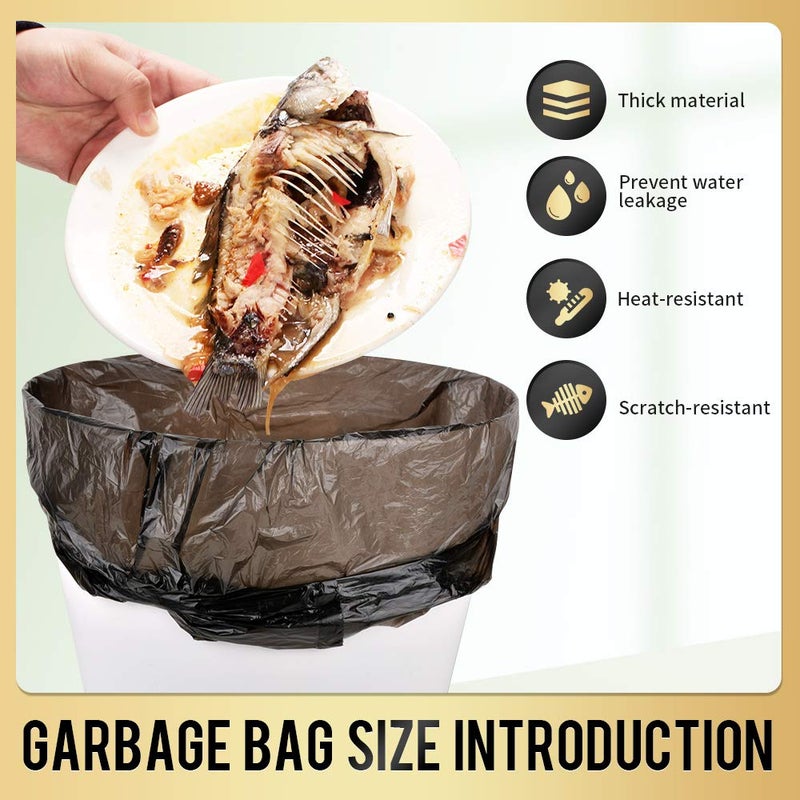 SWIHELP Handle Trash Bags 4 Gallon 100 Counts Small Garbage Bags for Office,Kitchen,Bedroom Waste Bin, Rubbish,Trash Can Liner - Image 4