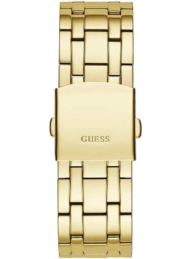 GUESS GUESS Mens Sport Multifunction 44mm Watch – Gold-Tone Stainless Steel Case with Crystal Dial & Bracelet, Gold-Tone, ONE  - Image 3