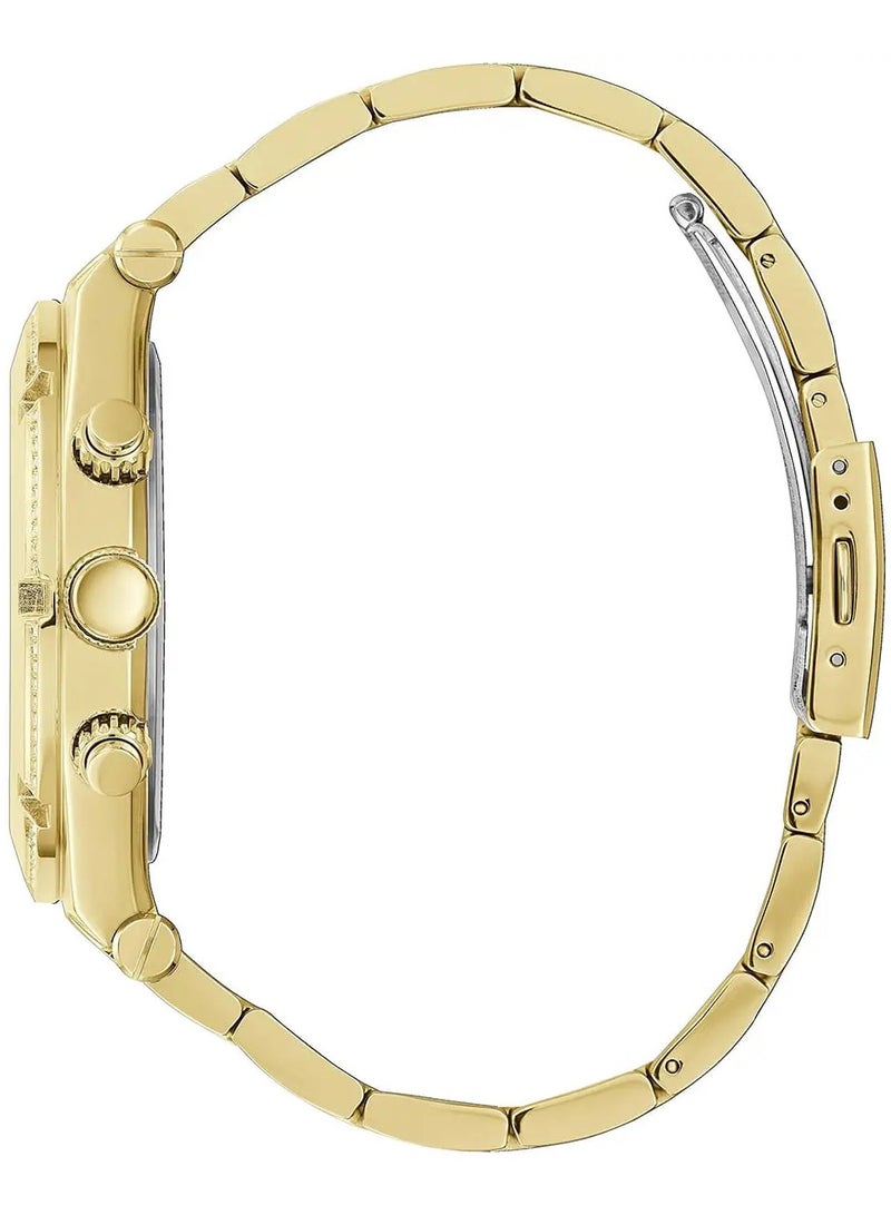 GUESS GUESS Mens Sport Multifunction 44mm Watch – Gold-Tone Stainless Steel Case with Crystal Dial & Bracelet, Gold-Tone, ONE  - Image 4