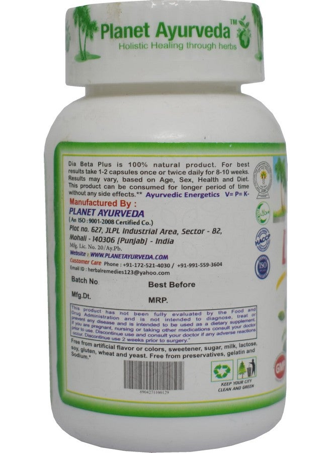 Planet Ayurveda's DiaBeta Plus for Diabetes (60 Capsules, Pack of 1) - Image 2
