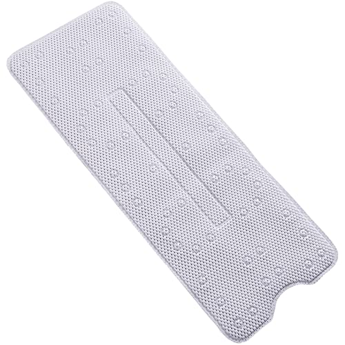 Webos Soft Bathtub Mat Non Slip Memory Foam Shower Mat with Suction Cups for Bathroom Inside Tub 40X16Inch White