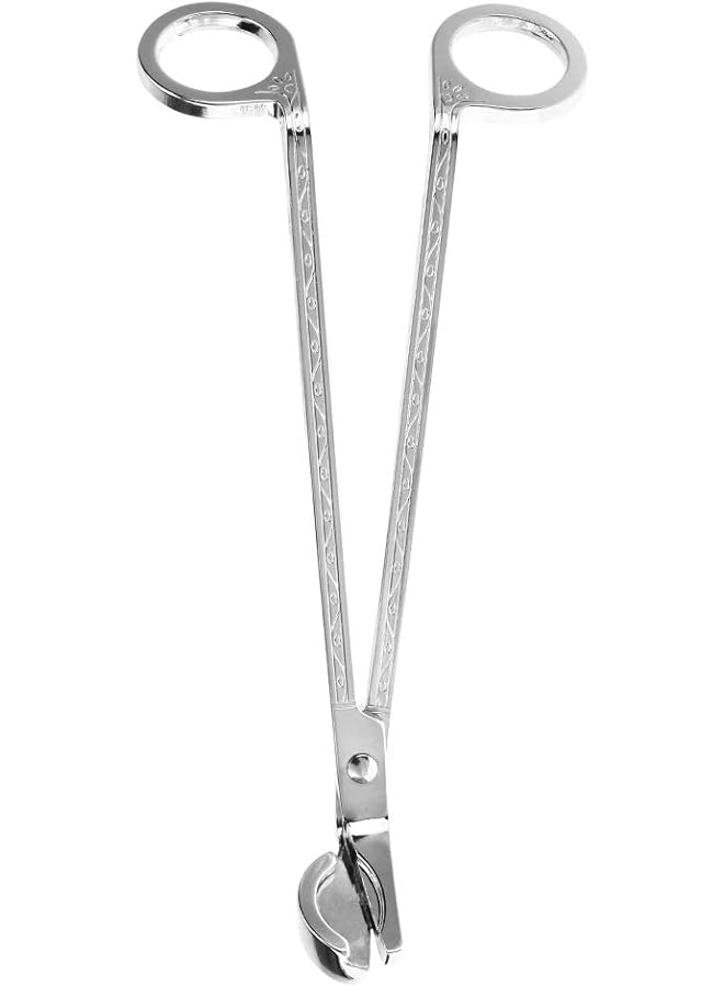 The Bros Stainless Steel Candle Wick Trimmer Oil Lamp Trim Scissor Candle Heart Clip Wick Trimmer Scissors Tool (Silver) - Image 1