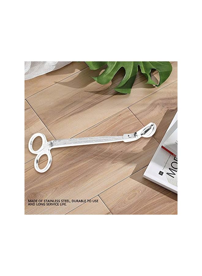 The Bros Stainless Steel Candle Wick Trimmer Oil Lamp Trim Scissor Candle Heart Clip Wick Trimmer Scissors Tool (Silver) - Image 3