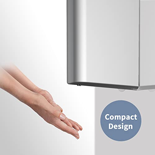 AIKE Air Wiper Compact Hand Dryer 110V 1400W Silver (with 2 Pin Plug) Model AK2630 - Image 3