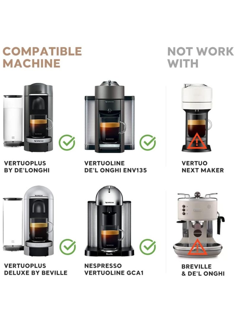 كابتن تيك Stainless Steel Refillable Coffee Pods Refillable Stainless Steel Coffee Capsule Compatible for Nespresso Vertuoline Reusable pods Nespresso Vertuo Plus Machines 70ml - Image 4