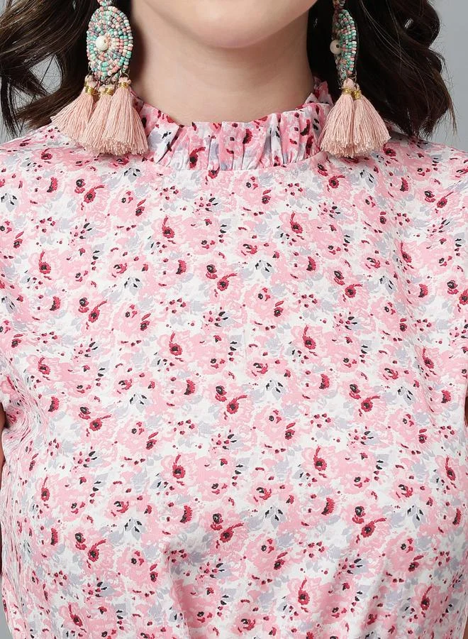 Kotty Floral Ruffle Midi Dress