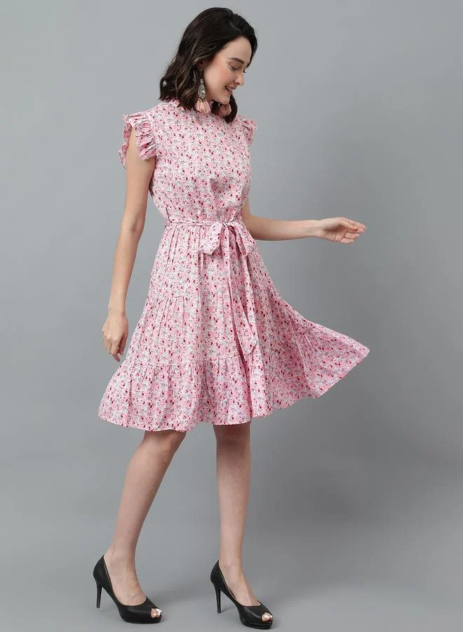 Kotty Floral Ruffle Midi Dress