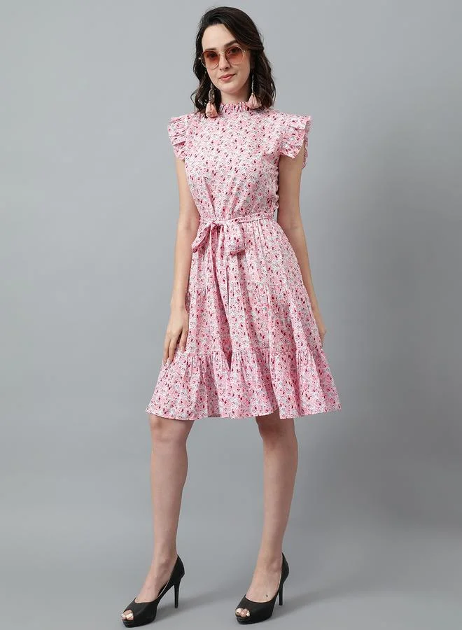 Kotty Floral Ruffle Midi Dress