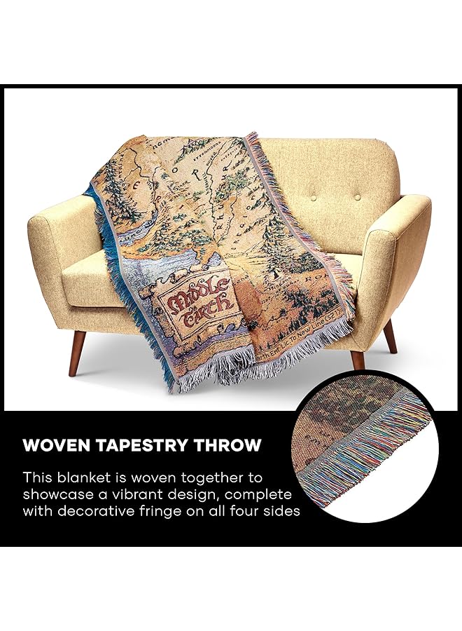 إيروريكس بطانية منسوجة من Warner Brothers The Hobbit Middle Earth مقاس 48 بوصة × 60 بوصة متعددة الألوان - Image 2