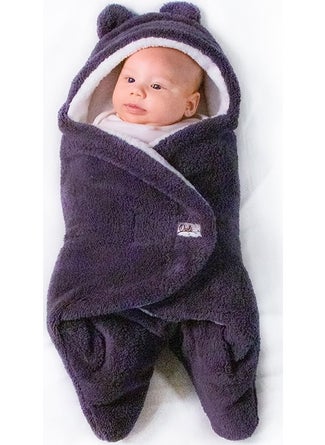 Owli Baby Winter Outer Swaddle Blanket 0-6 Months Purple  - Image 1