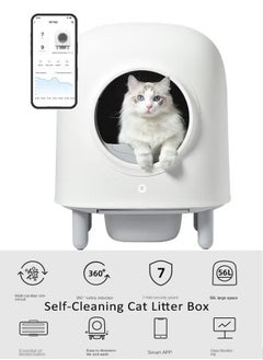 Self Cleaning Cat Litter Box The Game Changer for Cat Owners Latest Model Automatic Cat Litter Box with APP Control Odor Removal Large Space for Multiple