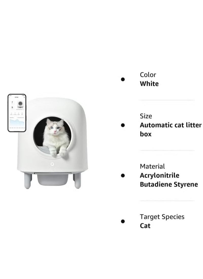 RATSAW - Self Cleaning Cat Litter Box The Game Changer for Cat Owners Latest Model Automatic Cat Litter Box with APP Control Odor Removal Large Space for Multiple - Image 1