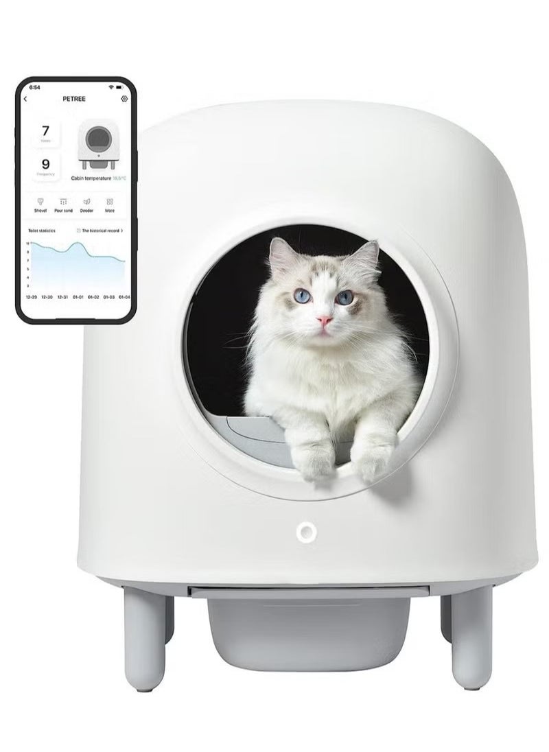 RATSAW - Self Cleaning Cat Litter Box The Game Changer for Cat Owners Latest Model Automatic Cat Litter Box with APP Control Odor Removal Large Space for Multiple - Image 1