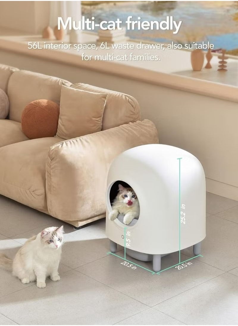 RATSAW - Self Cleaning Cat Litter Box The Game Changer for Cat Owners Latest Model Automatic Cat Litter Box with APP Control Odor Removal Large Space for Multiple - Image 1
