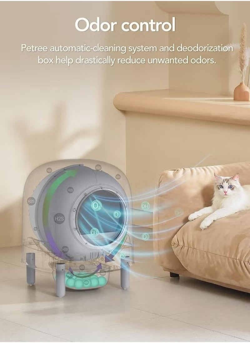 RATSAW - Self Cleaning Cat Litter Box The Game Changer for Cat Owners Latest Model Automatic Cat Litter Box with APP Control Odor Removal Large Space for Multiple - Image 1