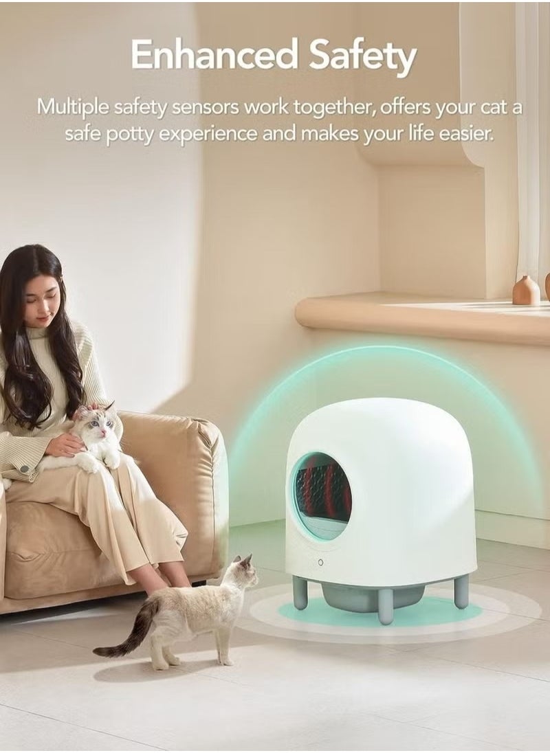RATSAW - Self Cleaning Cat Litter Box The Game Changer for Cat Owners Latest Model Automatic Cat Litter Box with APP Control Odor Removal Large Space for Multiple - Image 1
