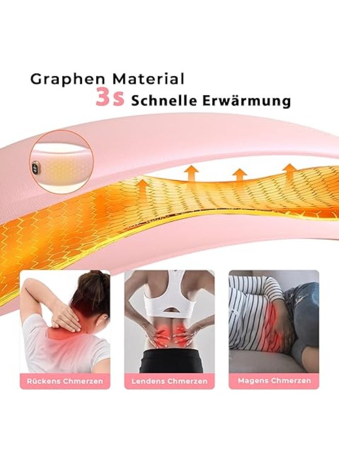 حزام حراري للدورة الشهرية – تسخين مزدوج للبطن والظهر – وسادة تدفئة كهربائية لاسلكية قابلة للشحن USB لتخفيف آلام الدورة - Image 3