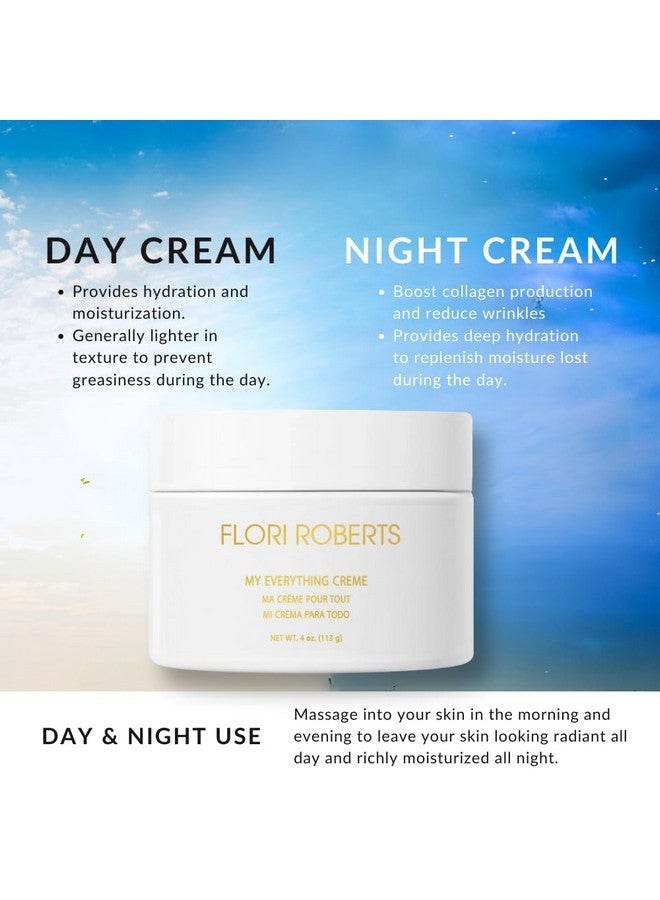 Flori Roberts My Everything Crème Moisturizer For Face Eyes And Throat Antiwrinkle And Skin Firming Facial Cream 4Oz  - Image 3