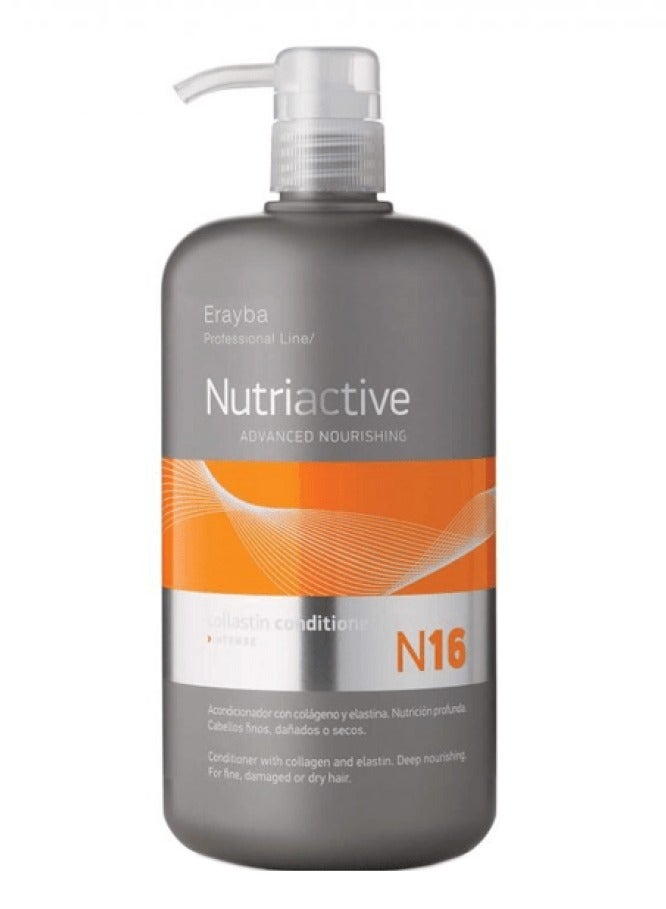 Nutri-Active Collagen Conditioner for Dry, Brittle and Damaged Hair 1000ml - Made in Spain