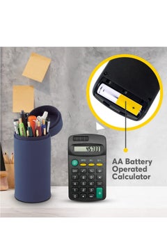 SYOSI Pocket Size Mini Calculators Handheld Angled 8-Digit Display Calculator Basic Standard Calculators Small Accounting Desktop Calculator for Office School and Home (2 Pieces)  - Image 3