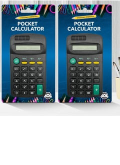 SYOSI Pocket Size Mini Calculators Handheld Angled 8-Digit Display Calculator Basic Standard Calculators Small Accounting Desktop Calculator for Office School and Home (2 Pieces)  - Image 5