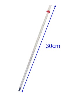 King Mariot 2 Pcs Lab-Grade Borosilicate 3.3 Heavy Duty Graduated White Glass Blue Spirit Thermometer + Protective Case | Chemistry Biology Physics Laboratory Experiments and Classroom Tests  - Image 2