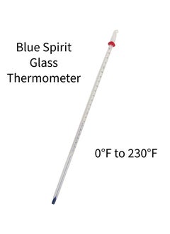 King Mariot 2 Pcs Lab-Grade Borosilicate 3.3 Heavy Duty Graduated White Glass Blue Spirit Thermometer + Protective Case | Chemistry Biology Physics Laboratory Experiments and Classroom Tests  - Image 3