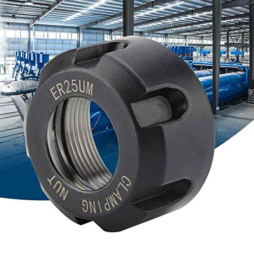Hyuduo ER25 Clamping Nuts, Metal Collet Nut Chuck Holder Lathe Machine Tools Dynamic Balancing Nut Extras Swapping Precision Collets M32(M32*1.5-Black) - Image 4