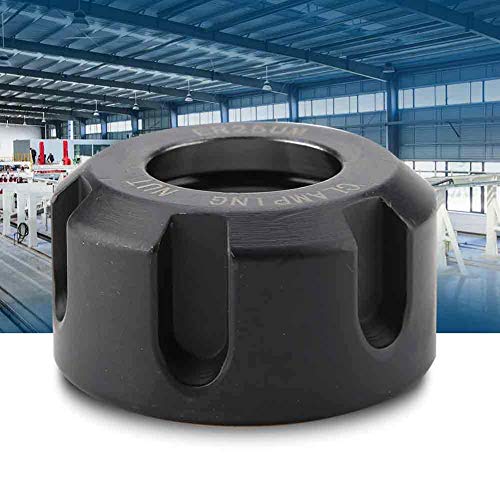Hyuduo ER25 Clamping Nuts, Metal Collet Nut Chuck Holder Lathe Machine Tools Dynamic Balancing Nut Extras Swapping Precision Collets M32(M32*1.5-Black) - Image 3
