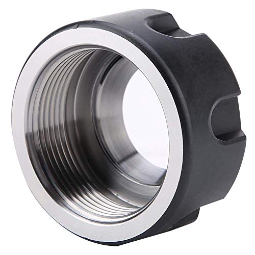 Hyuduo ER25 Clamping Nuts, Metal Collet Nut Chuck Holder Lathe Machine Tools Dynamic Balancing Nut Extras Swapping Precision Collets M32(M32*1.5-Black) - Image 1