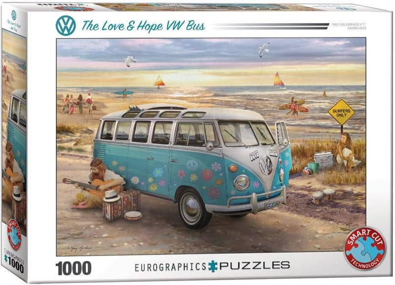 eurographics VW Love  Hope Bus 1000pc Puzzle - Image 1