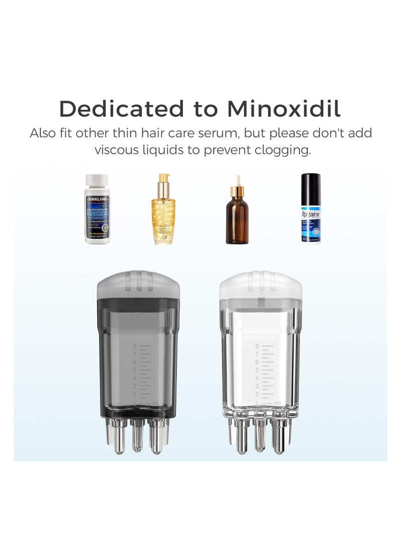 Minoxidil Applicator Set - 2 PCS Easy-to-Use Scalp Massager Comb for Targeted Application of Hair Growth Serum, Root Comb Applicator Bottle, and Brush Tool for Effective Results.