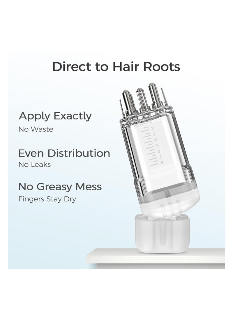 Minoxidil Applicator Set - 2 PCS Easy-to-Use Scalp Massager Comb for Targeted Application of Hair Growth Serum, Root Comb Applicator Bottle, and Brush Tool for Effective Results.