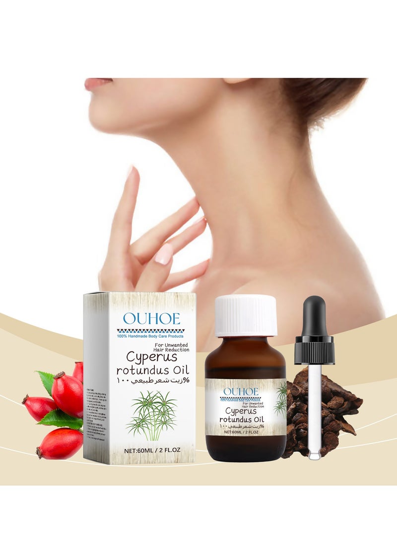 OUHOE - Cyperus Rotundus Oil, Cyperus Rotundus Oil For Hair Removal, Cyperus Rotundus Essential Oil, Cyperus Rotundus Oil Naturally, Organic Cypress Oil for Hair Removal 60ml - Image 1