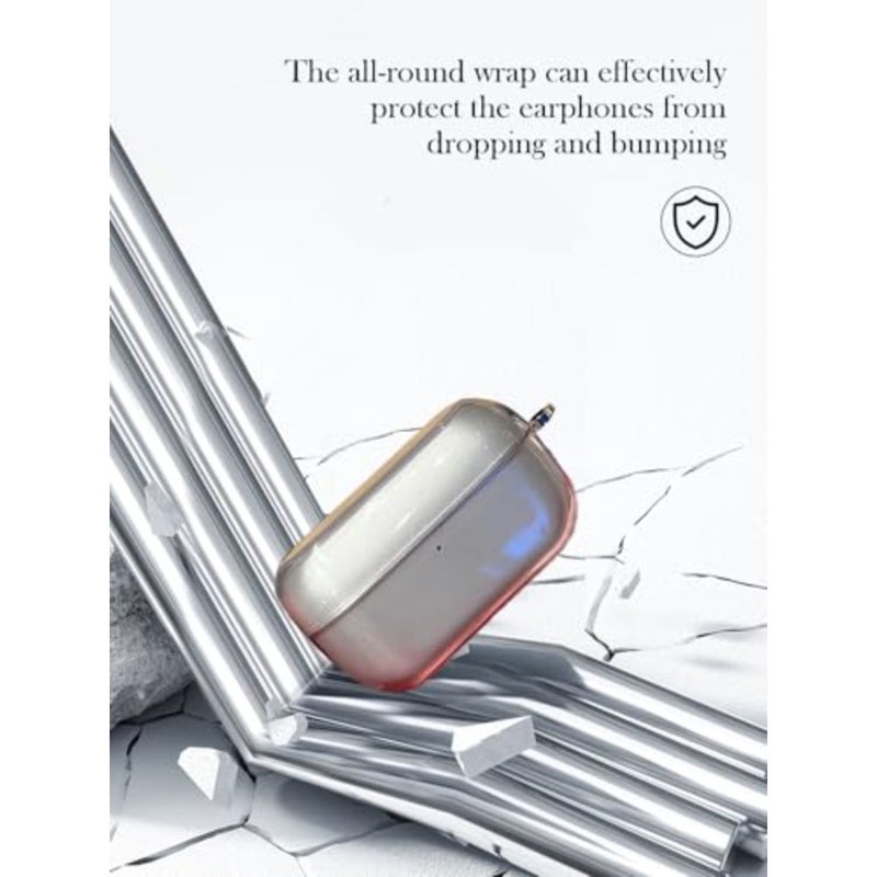 Case for Technics EAH-AZ100 True Wireless tooth Earphones, High Transparency Soft TPU Shockproof Cover with Keychain, Cleaning Kit and Lanyard - Image 3