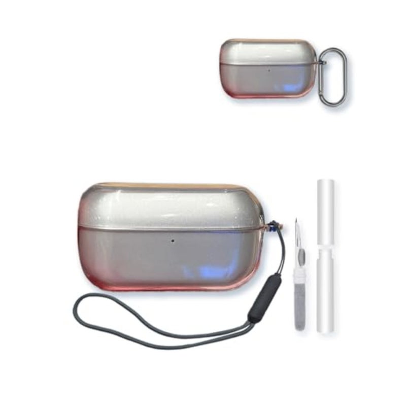 Case for Technics EAH-AZ100 True Wireless tooth Earphones, High Transparency Soft TPU Shockproof Cover with Keychain, Cleaning Kit and Lanyard - Image 1