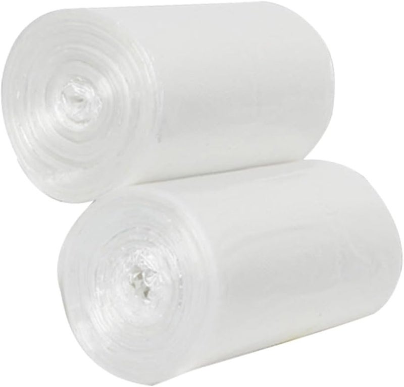 2 لفة أكياس قمامة ثقيلة شفافة 60x80 سم مبطنة بسماكة لبطانة سلة المطبخ - Image 1