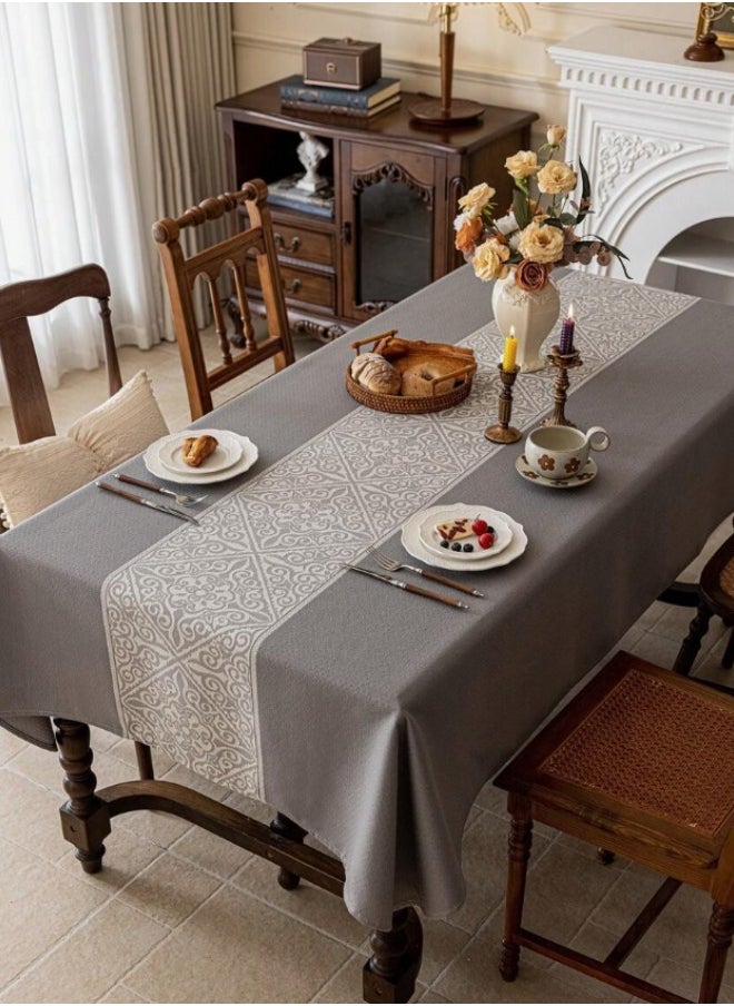 Waterproof Tablecloth Anti-scalding Waterproof and Oil-proof for Rectangle Table Wrinkle Free Stain Resistant PVC Table Cover For Home Kitchen Dinning Tabletop 140 x 200Cm Big Flower Pattern - Brown - pzsku/ZFFE384741262986DB340Z/45/_/1735126694/1609d237-d77b-4afb-801d-05fbe72c6335