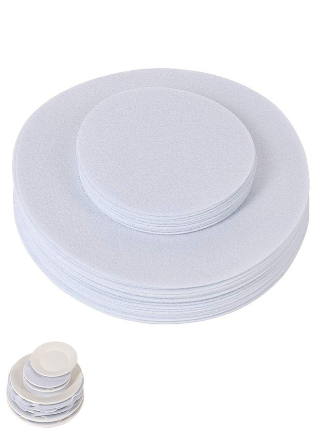 YQL Soft Felt Plate Protectors, Set of 30 and 2 Different Size, Plate Separators Pads China Storage Dividers Protectors Dish Protectors Pads for Protecting and Stacking Your Cookware - Image 1