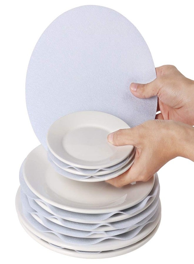 YQL Soft Felt Plate Protectors, Set of 30 and 2 Different Size, Plate Separators Pads China Storage Dividers Protectors Dish Protectors Pads for Protecting and Stacking Your Cookware - Image 5