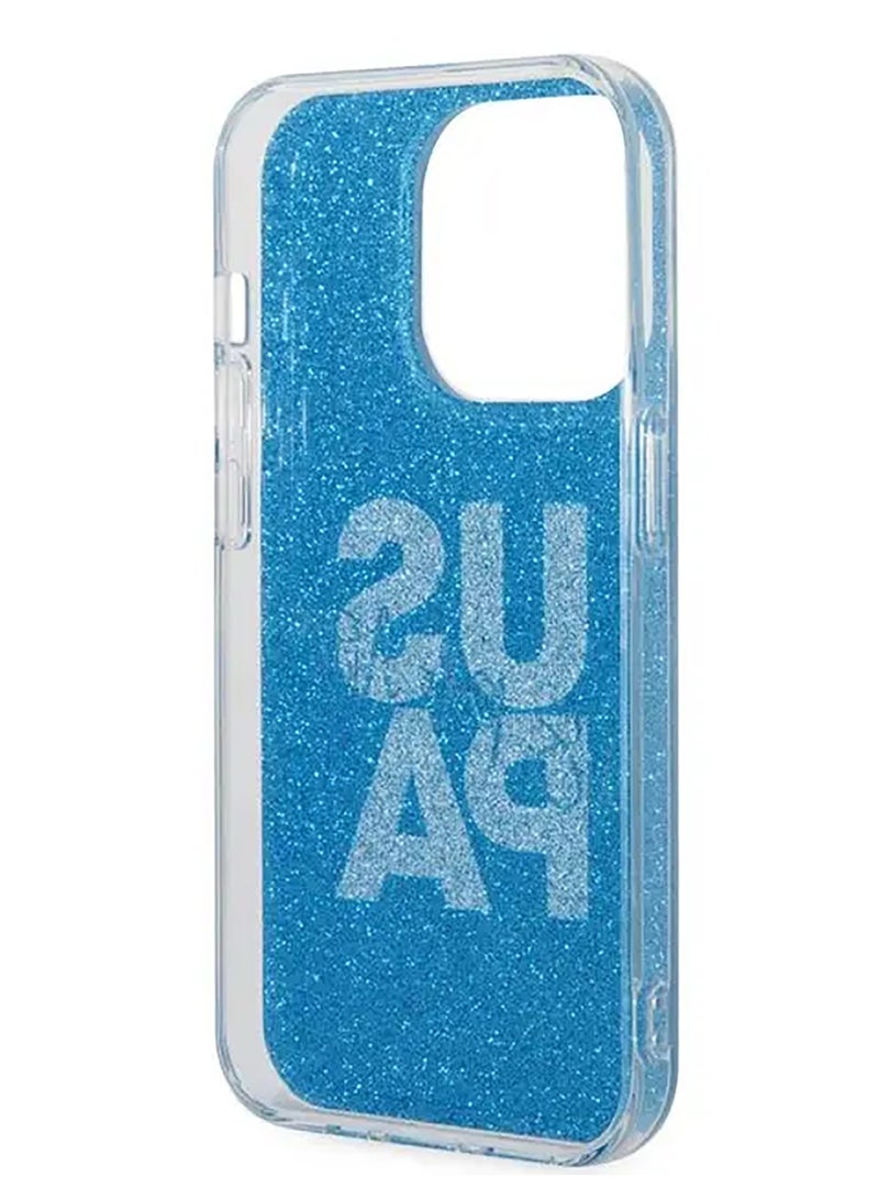 يو اس بولو IML غطاء حماية صلب لامع لهاتف آيفون 15 برو ماكس - أزرق - Image 2