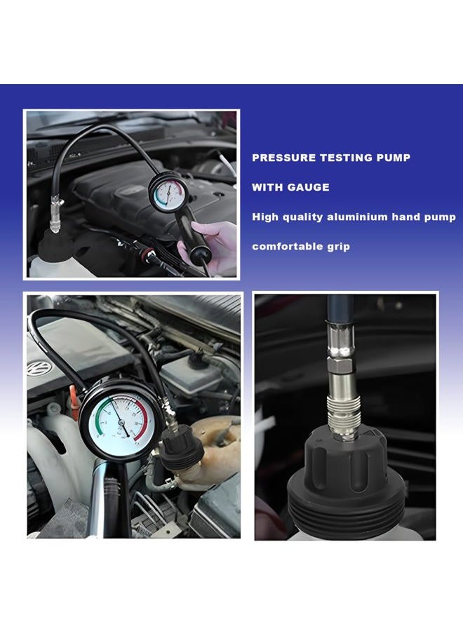 VAGNEUS 16 Pcs Universal Radiator Pressure Tester Kit,Coolant Pressure Tester kit with 13 Radiator Adapters,Precise Coolant Leak Detector for All Vehicle Cooling System - Image 5