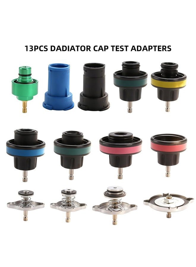 VAGNEUS 16 Pcs Universal Radiator Pressure Tester Kit,Coolant Pressure Tester kit with 13 Radiator Adapters,Precise Coolant Leak Detector for All Vehicle Cooling System - Image 3