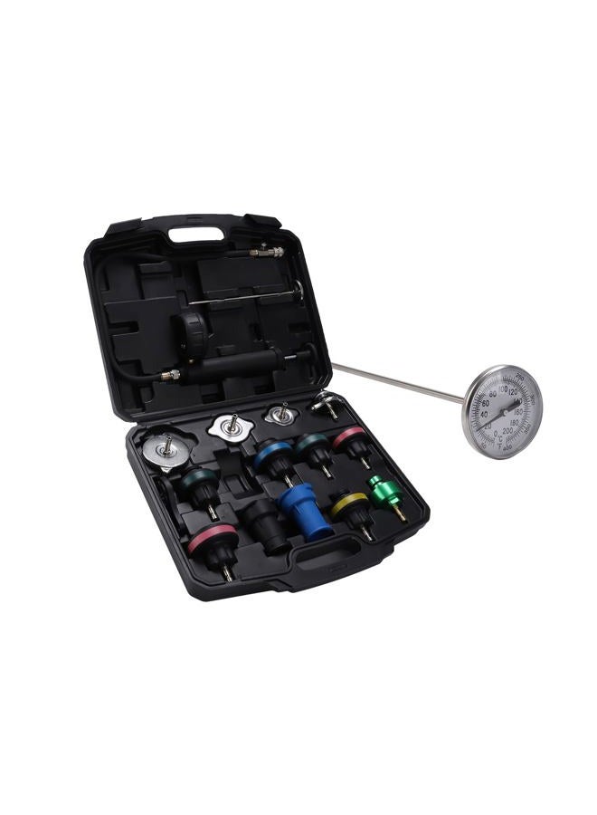 VAGNEUS 16 Pcs Universal Radiator Pressure Tester Kit,Coolant Pressure Tester kit with 13 Radiator Adapters,Precise Coolant Leak Detector for All Vehicle Cooling System - Image 1