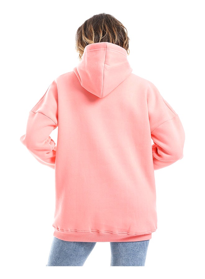 Andora Rose Fleeced Plain Hoodie_Pink - Image 4