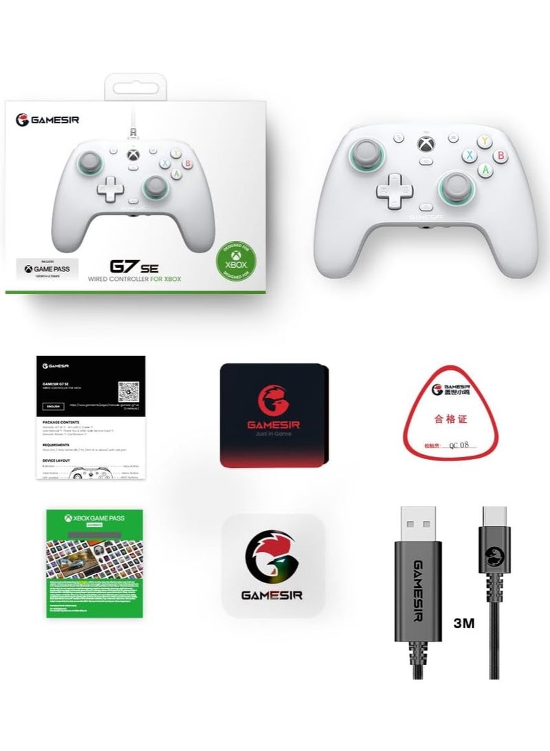 جيم سير وحدة تحكم سلكية G7 SE لأجهزة Xbox Series X|S وXbox One وWindows 10/11، لوحة ألعاب التوصيل والتشغيل مع عصا التحكم ذات تأثير Hall/Hall Trigger، ومقبس صوت 3.5 مم - Image 2