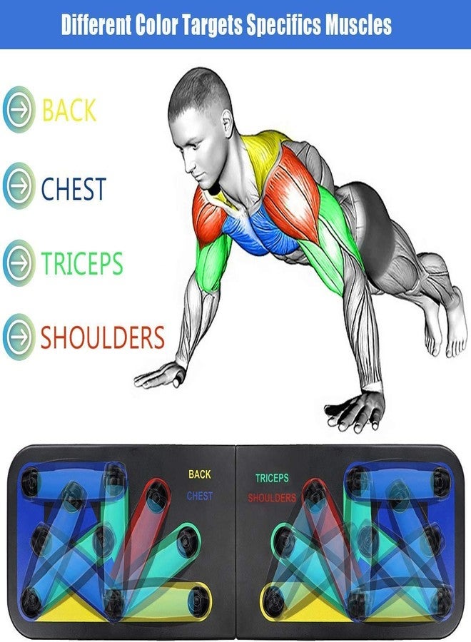 sygnius Plastic 9 in 1 PVC Push Up Bars Stand Board with Strong Grip Handle for Chest Press, Gym & Home Exercise, Strength Training, Dips/Push Up Stand for Men and Women (Black) - Image 5